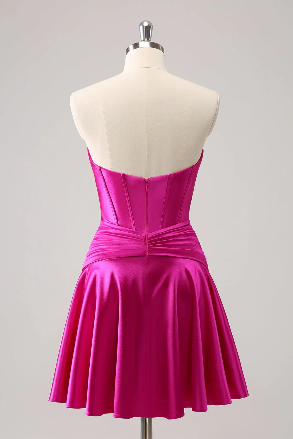 DingJi Wedding Cute A-Shape Sweetheart Corset Short Homecoming Dresses